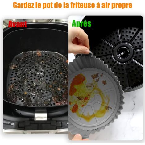 2 Moules En Silicone Pour Friteuse à Air COSORI Turbo Tower Pro 10.8L (paniers 6.5L & 4.3L) - Antiadhésifs, Lavables Au Lave-vaisselle, Résistants à 240°C - 10