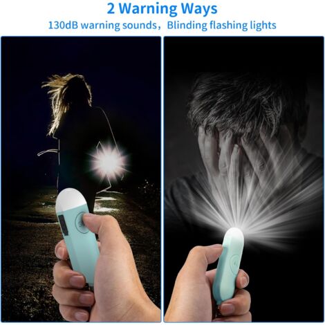 Alarme Personnelle Autodéfense – 130 DB + Lampe LED – Ultra Puissante