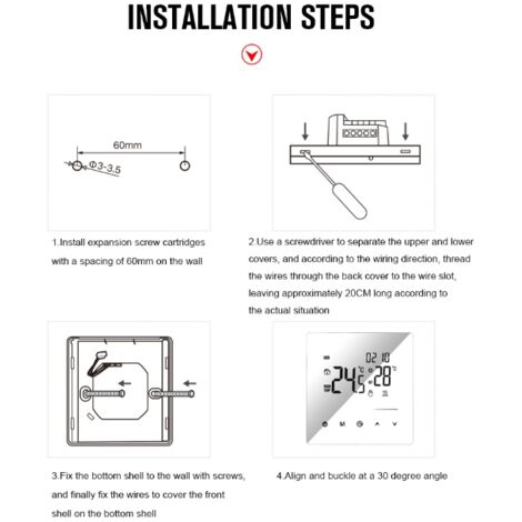 Intelligenter Thermostat K2MRH3A - Programmierbarer Fußbodenheizungsregler Mit WLAN