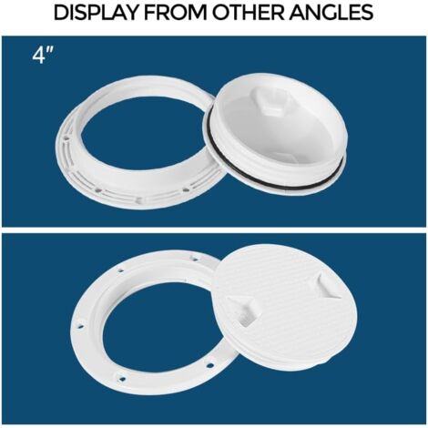Couvercle De Trappe D'inspection Rond Pour Bateau - ABS Blanc, Vis Incluses, Tailles 10/15/20 Cm - 5