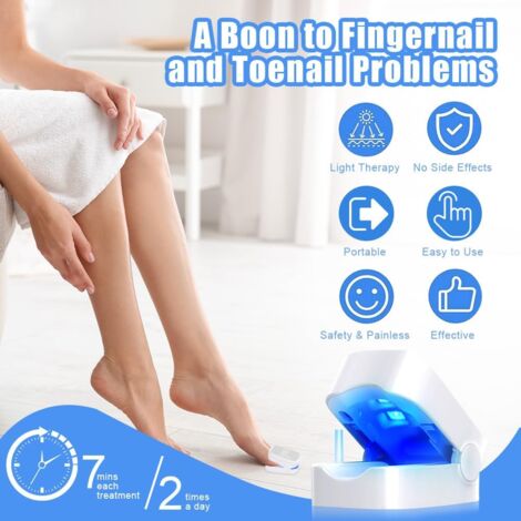 Appareil Traitement Laser Mycose Ongles, Portable Dispositif des Champignons des Ongles, Dispositif de Traitement Laser pour Mycose Ongles des Pieds Nettoyage et Réparation Ongles Traitement
