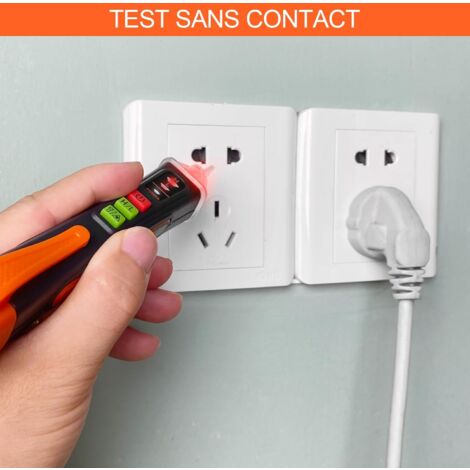 Martindale NC4 – Détecteur De Tension Sans Contact Double Sensibilité 12-1000V & 50-1000V – Avec Lampe Torche LED & Alarme Sonore