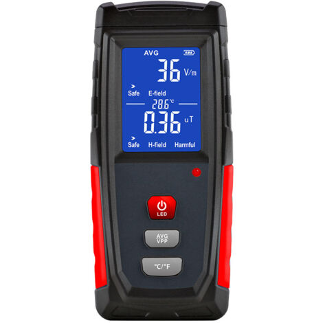 Détecteur EMF Numérique, Compteur De Rayonnement électromagnétique, Avec Sac Et Piles