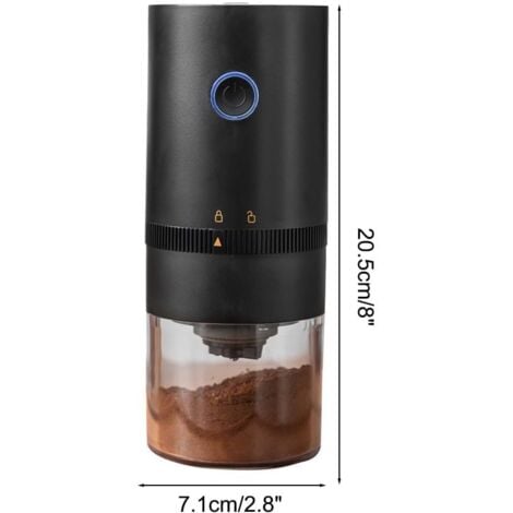 Moulin a Grains de Café,Fraise a Café Portable avec Brosse et Câble de Données pour Expresso Infusé a Froid,Verser Sur