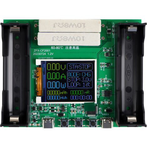 2 Ports - Testeur De Type C Avec Capacité De Batterie 18650, Module MAh MWh, Affichage Numérique