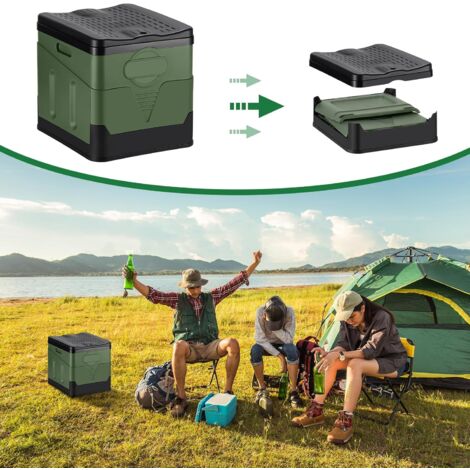 Toilette Portable Toilettes Portables Pliantes Cricia - Capacité 25L - Support 150kg - PP - Camping, Voyage Toilettes Portatives