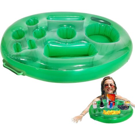 Fyvadio Porte-gobelets Gonflables – Lot De 9 Designs (licorne, Flamant, Etc.) + Pompe – Idéal Pour Piscine, Plage, Bain
