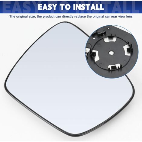 Verre Rétroviseur Chauffant Droit Compatible Renault Kadjar 2015-2022, Espace V 2015-2023, Koleos MK2 2016-2023