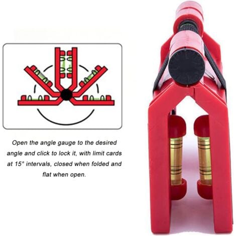 Niveau à bulle pour poteau, niveau à bulle magnétique, niveau à bulle d'angle réglable en ABS, niveau à bulle d'angle pour poteau 188 mm x 134 mm pour installation sur tube, aide à l'installation pour