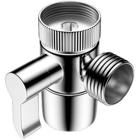 Vanne 3 Voies Inverseur Pour Pommeau De Douche - Adaptateur En T Fileté G1/2" - Argent