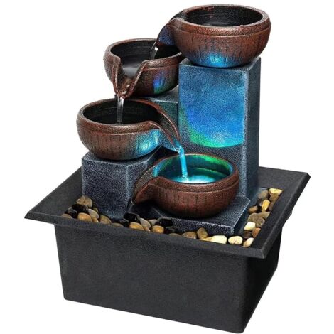Rockery Stream Fontaine de table pour la méditation zen en cascade d'intérieur pour la maison, le bureau, la chambre à coucher, le bureau Rockery Stream Fontaine de table pour la méditation zen en cascade d'intérieur pour la maison, le bureau, la chambre à coucher, le bureau