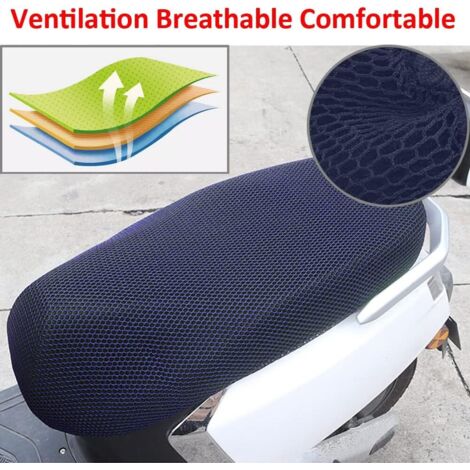 Housse Selle Moto AWOGPID - 3D Mesh Respirante Imperméable Taille L Noire