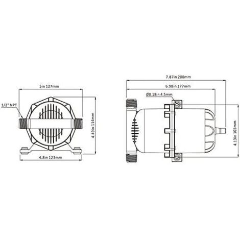 Réservoir Pression Marine 0.75l Réservoir Accumulateur Pression 0.75L 125PSI - Pour Bateau, Camping-car, Système Eau Pompe 12v