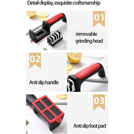 LTLWSH Aiguiseur Couteaux 4 en 1, Affûteur de Couteaux Professionnel Affutage Couteaux, Affûteurs Manuels Knife Sharpener pour Couteaux de Cuisine, Ciseaux,Base Anti-dérapante,Bleu LTLWSH Aiguiseur Couteaux 4 en 1, Affûteur de Couteaux Professionnel Affutage Couteaux, Affûteurs Manuels Knife Sharpener pour Couteaux de Cuisine, Ciseaux,Base Anti-dérapante,Bleu