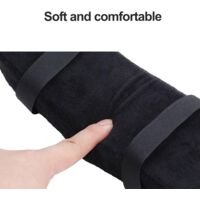 2 Coussins Accoudoirs Moelleux - Anti-dérapants - Pour Chaise Bureau & Gaming - Noir