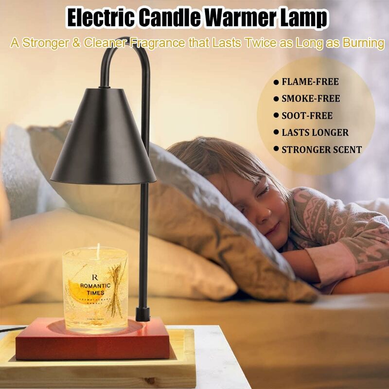 Electric candle warmer lamp top
