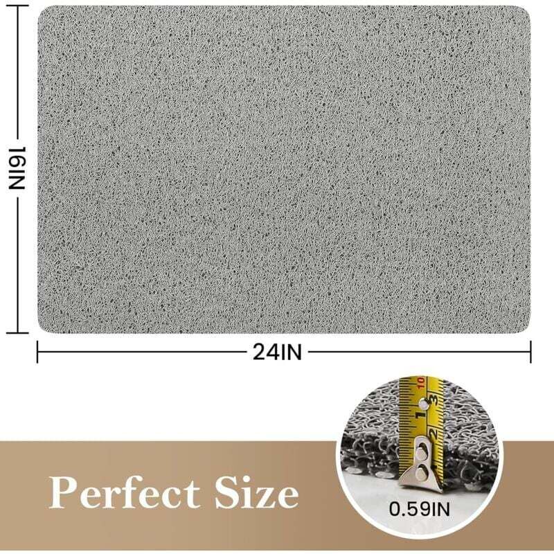 Tapis De Douche Antidérapant NVIYAM 60x60 Cm - Surface Loofah, Drainage Rapide, Anti-Moisissure - Gris