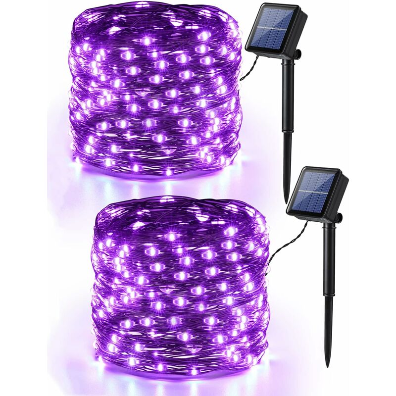 Flkwoh Guirlande Lumineuse Solaire Extrieure, Brizlabs 20m 200 Led Guirlande  Guinguette Exterieur 3 Fois Plus Gros Perles Tanche 8 Modes Fil De Cuivre