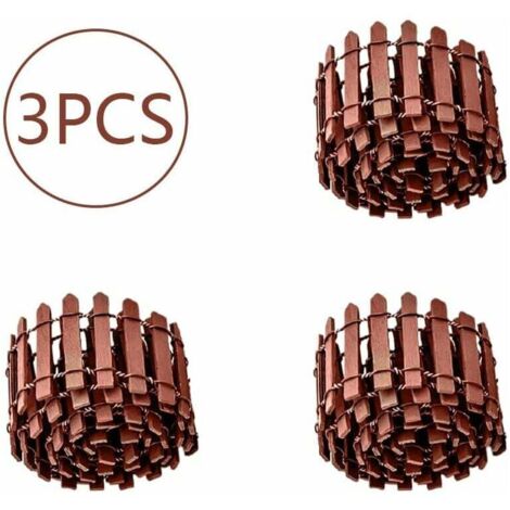 Kit 3 Pièces Clôture De Jardin Miniature Avec Lumières Et Pelouse – Blanc, 90 Cm | Pour Maisons De Poupée, Décoration DIY - 7