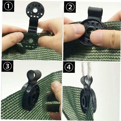 50 Clips Pour Filet De Jardin - Fixation Filet Ombre, Plantes, Serre