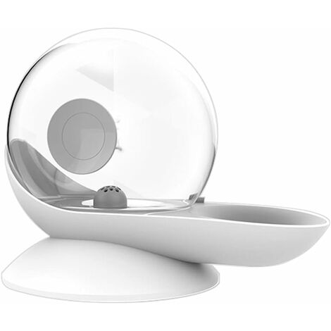 Fontaine à eau automatique pour chat - 2,8 l - Distributeur d'eau pour animaux de compagnie - Grand bol à boire - Sans électricité (30,4 cm x 15,5 cm x 24 cm) - Gris