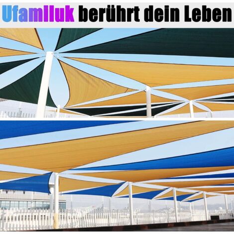 Voile D'ombrage Imperméable Rectangulaire 5x6m Protection UV Pour Extérieur Terrasse Jardin Patio Gris 87658520