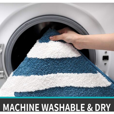 3 Tapis De Bain Pauwer En Microfibre - Antidérapants Et Super Absorbants - Set Rectangulaire Et U Pour Salle De Bain