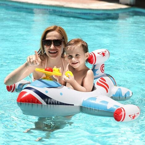 ZXPASRA - Lit flottant gonflable pour piscine, bouée hamac avec auvent, jouet  pour adultes et enfants