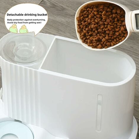 Distributeur Automatique de Nourriture, 2 en 1 mangeoire pour Chien résistant à l'usure, Gamelles pour Chats, matériau sr, Distributeur de Croquettes et Eau pour Chat et Chien