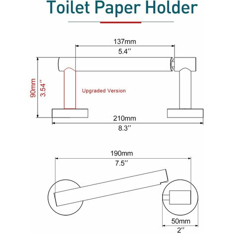 Porte-papier Toilette Delta à Bras Pivotant Mural - Finition Nickel Brossé - Modèle GDN50-DN - Design Moderne Et Fonctionnel