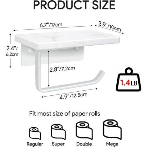 Support Rouleau Papier Toilette Avec Réserve - Porte-rouleaux Acier Inoxydable Pour Salle De Bain | Capacité 4 Rouleaux