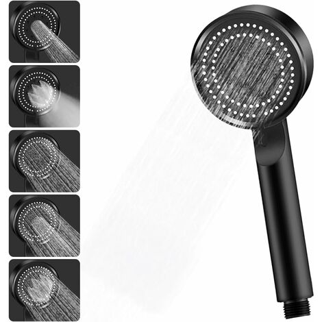 Pommeau De Douche Haute Pression 5 Modes - Économiseur D'eau Avec Filtre Et Mode Pause - Tuyau 1.5m Inclus - Installation Facile Sans Outil