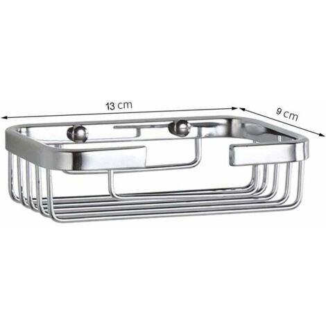 Porte-savon De Douche En Acier Inoxydable - Plateau Drainant 12x9 Cm, Pour Salle De Bain, Cuisine, Voyage