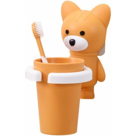 E)Porte-brosse à Dents Mural Avec Ventouse, Organisateur De Salle De