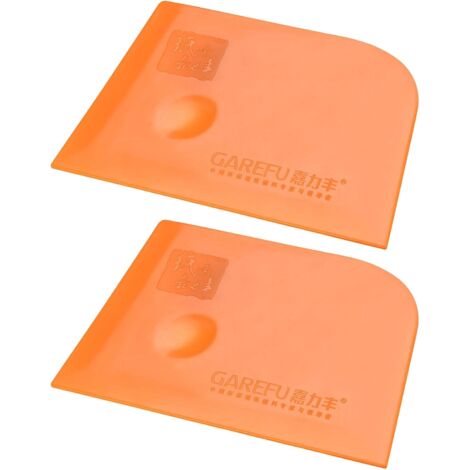 Grattoir en plastique mastic spatule épandeur outil de lissage pour peinture mur traitement pare-brise 5.5 "Orange 2 pièces
