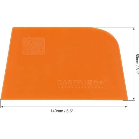 Grattoir en plastique mastic spatule épandeur outil de lissage pour peinture mur traitement pare-brise 5.5 "Orange 2 pièces