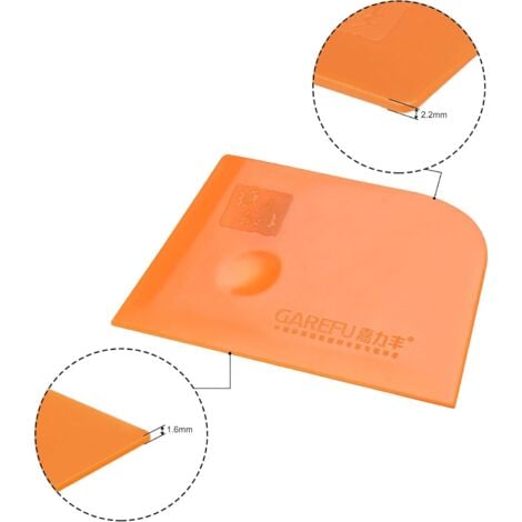 Grattoir en plastique mastic spatule épandeur outil de lissage pour peinture mur traitement pare-brise 5.5 "Orange 2 pièces