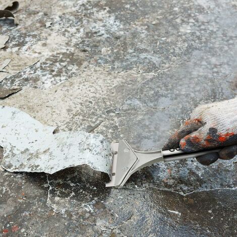 Grattoir à lame de rasoir de 4 pouces, outil de grattoir à peinture pour carrelage, grattoir à papier peint pour sol, grattoir à lisser avec 10 lames de rechange, 2 pièces (noir)
