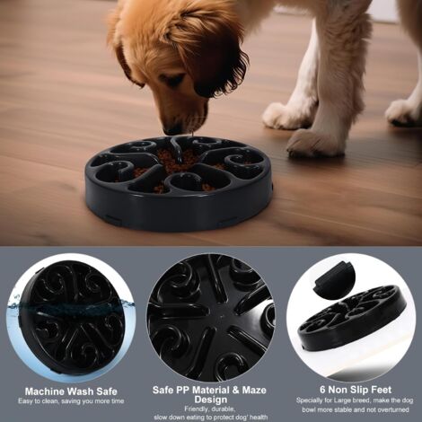 Gamelle Double Pour Chien En Acier Inoxydable 304 - Avec Fond Antidérapant - Parfaite Pour Petits Chiens - Facile à Nettoyer