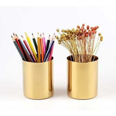 Porte-stylo, gobelet à crayons en plastique de forme inclinée unique pour  bureau 5 emplacements grande capacité porte-pinceau maquillage papeterie  organisateur pour bureau école maison (carré)