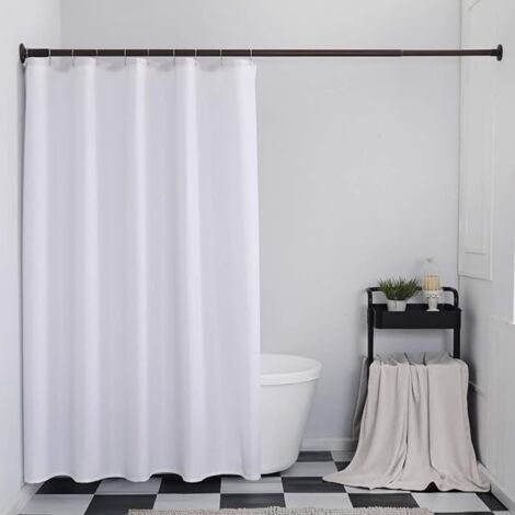 ALYVIA SPRING Rideau de douche à tissage gaufré avec doublure en tissu à clipser et crochets : style hôtel et fenêtre transparente, double couche et lavable en machine pour un nettoyage facile ALYVIA SPRING Rideau de douche à tissage gaufré avec doublure en tissu à clipser et crochets : style hôtel et fenêtre transparente, double couche et lavable en machine pour un nettoyage facile