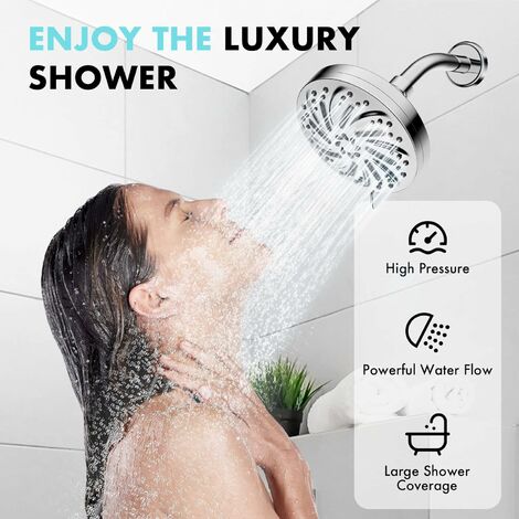 Pommeau de douche à pluie haute pression – 12,7 cm, 8 modes