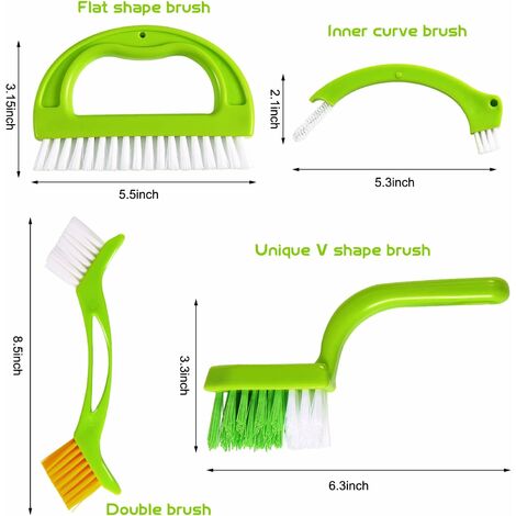 Brosse Nettoyage Set 3 Brosses Nettoyage Interstices FOOGWEE - Poils Durs Pour Joints Carrelage, Cuisine, Salle De Bain Brosse Nettoyage Joints
