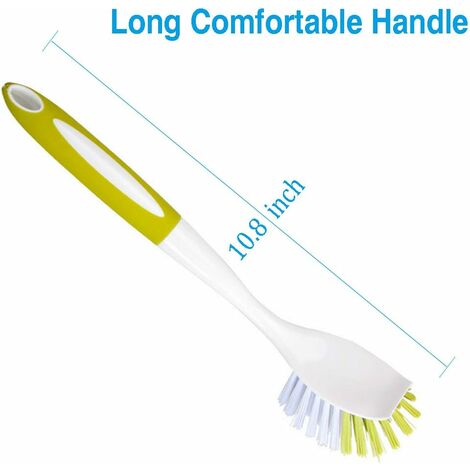 Brosse De Nettoyage MR.SIGA - Lot De 2 - Pour Vaisselle, Poêles, Casseroles - Poils Nylon Et Grattoir