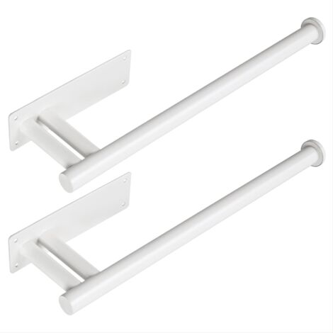 Porte-Serviettes Papier Sous Armoire - Support Rouleau Essuie-tout Adhésif Ou Vis - Acier Inox SUS304 Noir