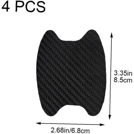 Deemars 8PCS Protège-Poignées Voiture En Fibre Carbone - Autocollants Anti-Rayures Pour Portière Et Cuvette