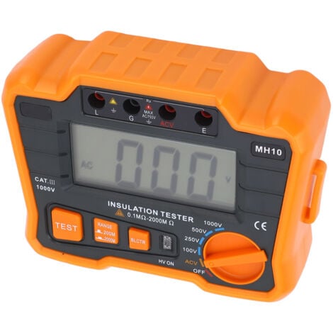 Megohmmètre testeur d'isolation numérique compteur de résistance LCD 1999 comptes pour la mesure