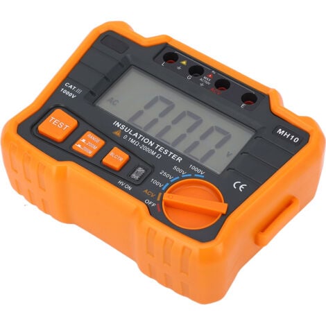 Megohmmètre testeur d'isolation numérique compteur de résistance LCD 1999 comptes pour la mesure