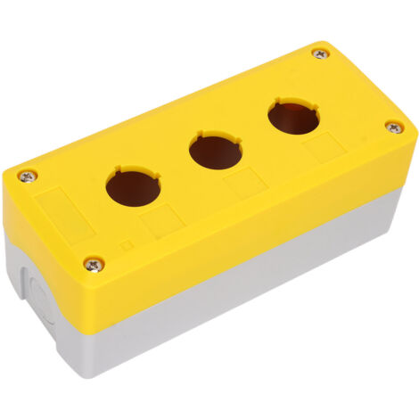Boîte De Station De Commutateur De Bouton, Boîte De Bouton-Poussoir En Plastique Imperméable à L'Eau D'Abs 3 Trous IP65 Protection Pour Des Équipements Électriques