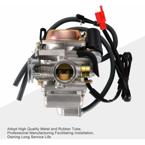 Carburateur 24mm Pour Scooter 150CC GY6 - Compatible 125CC à 150CC, 4 Temps, Starter électrique